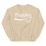 Enjoy Puppies Make Me Happy Sweatshirt | Gift for Dog Lovers