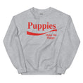 Load image into Gallery viewer, Enjoy Puppies Make Me Happy | Unisex Sweatshirt | Red Font
