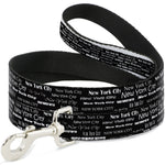 Dog Leash - New York City Black/White