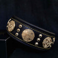 Load image into Gallery viewer, The "Maximus" collar 2.5 inch wide black & gold
