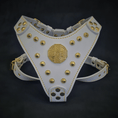 Load image into Gallery viewer, The ''Maximus'' harness White & Gold Small to Medium Size
