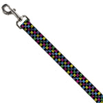 Dog Leash - Musical Checkers Black/Neon