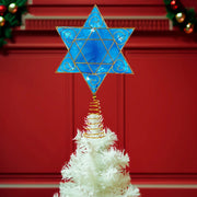 Kurt Adler Battery-Operated Hanukkah Tree Topper with LED Lights