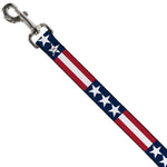 Dog Leash - Stars & Stripes Blue/White/Red/White