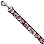 Dog Leash - Celtic Knot5 Reds/Black/White