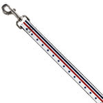 Dog Leash - Americana Stars & Stripes5 White/Blue/Red