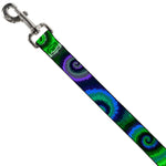 Dog Leash - Tie Dye Swirl Green/Blue/Purple