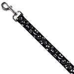 Dog Leash - Jack Outline Expressions Scattered Black/White