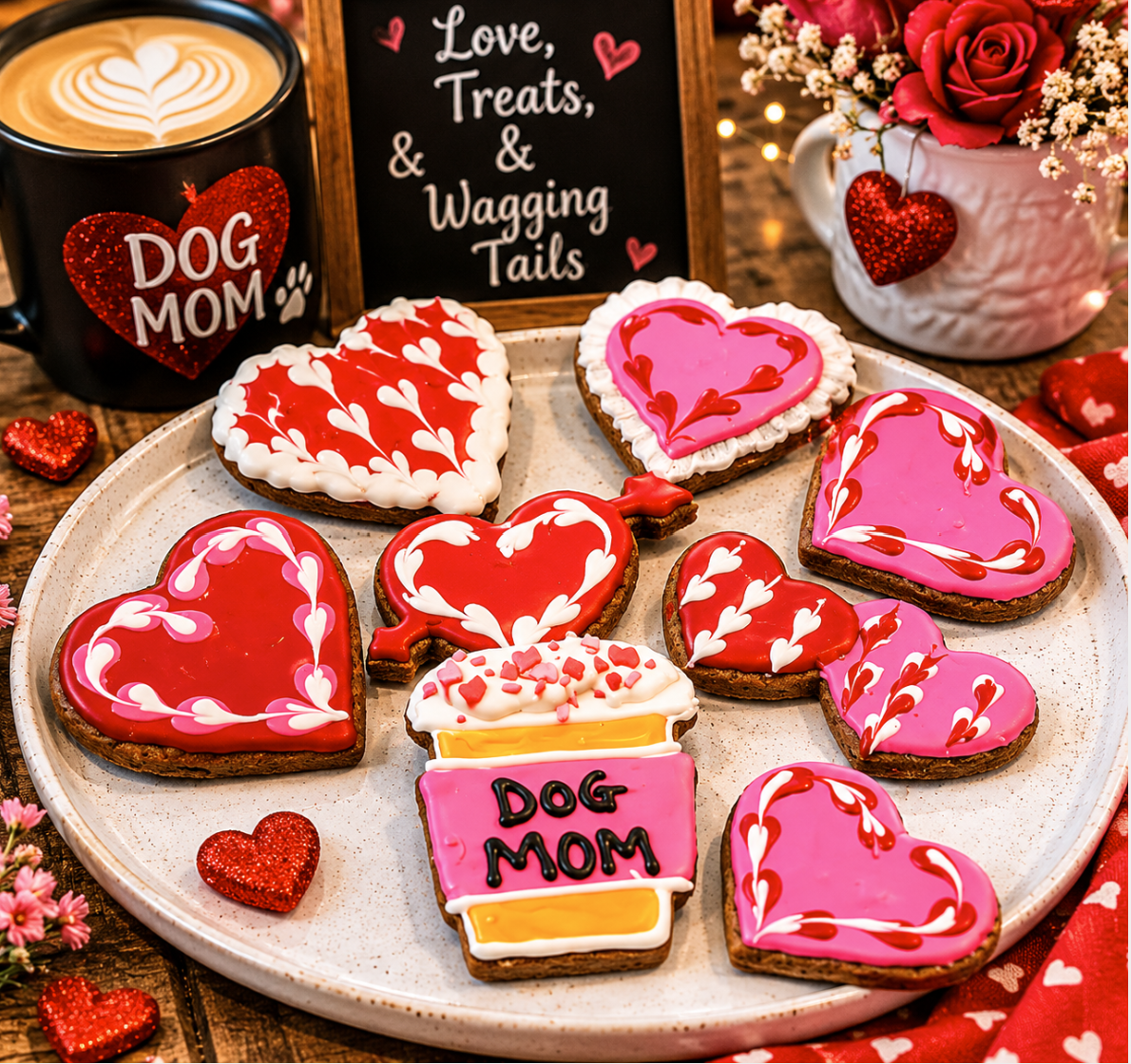 Valentine Heart Organic Dog Cookies