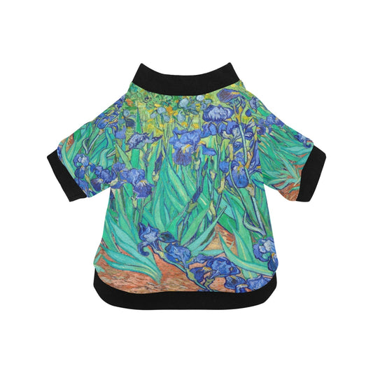 Van Gogh Irises Round Neck Shirt luxury pet product from Southlake Paws