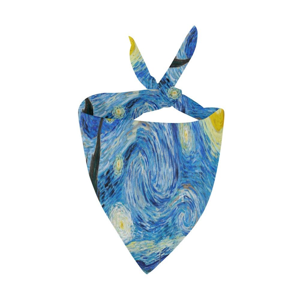 Van Gogh Starry Night Double-Sided Pet Bandana