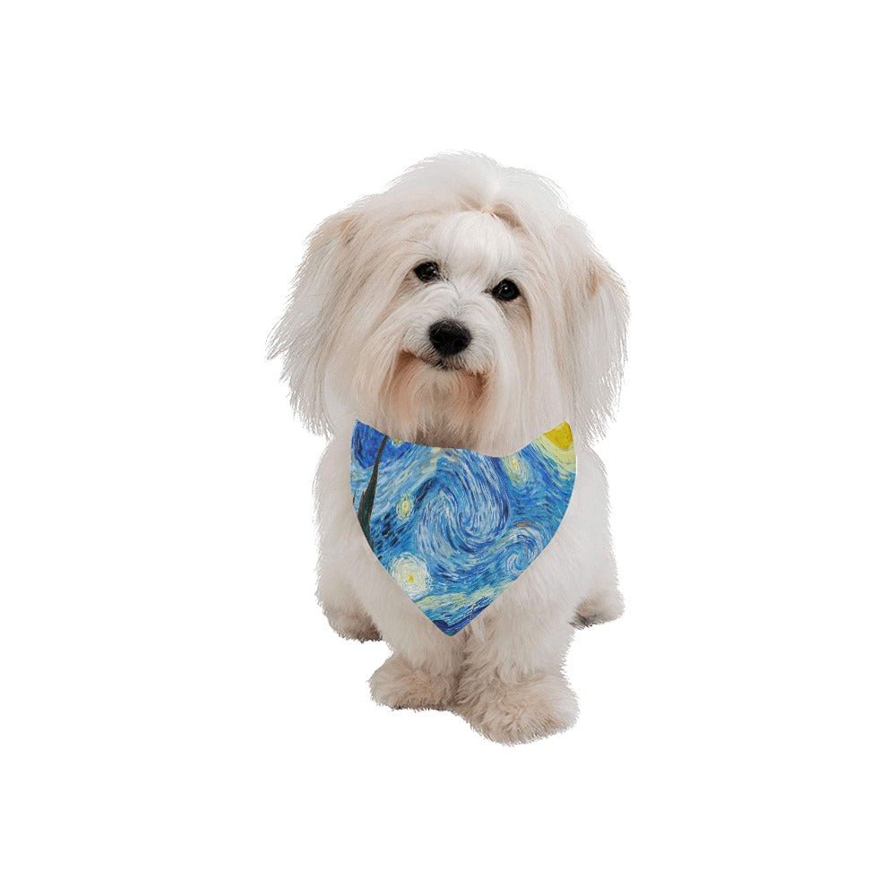 Van Gogh Starry Night Double-Sided Pet Bandana