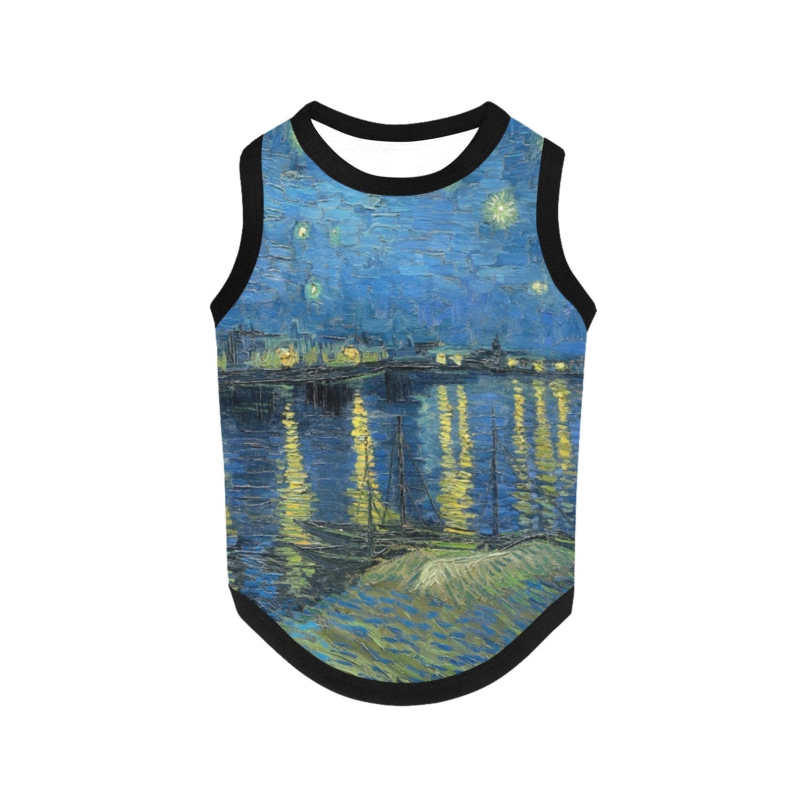 Van Gogh Starry Night Over The Rhone Tank Top luxury pet product from Southlake Paws
