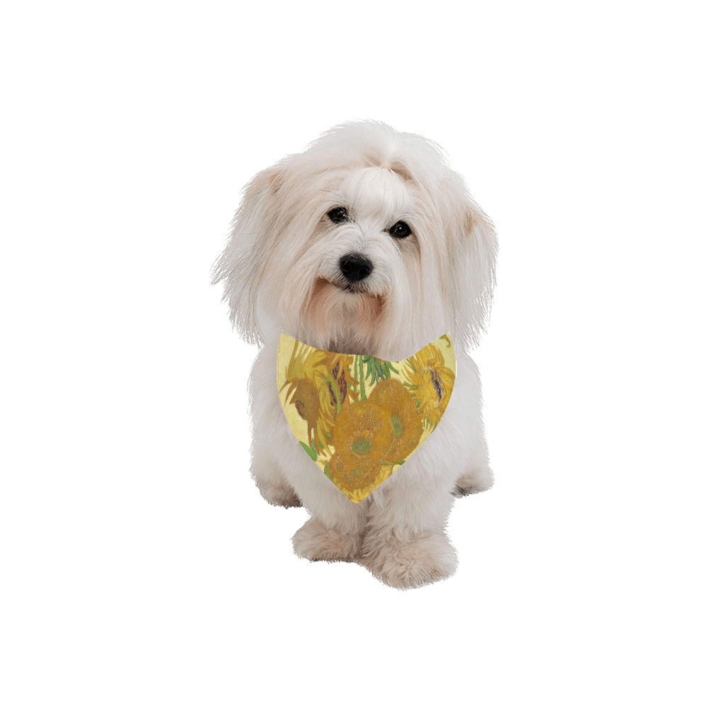 Van Gogh Sunflowers Double-Sided Pet Bandana