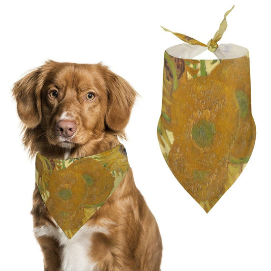 Van Gogh Sunflowers Pet Scarf