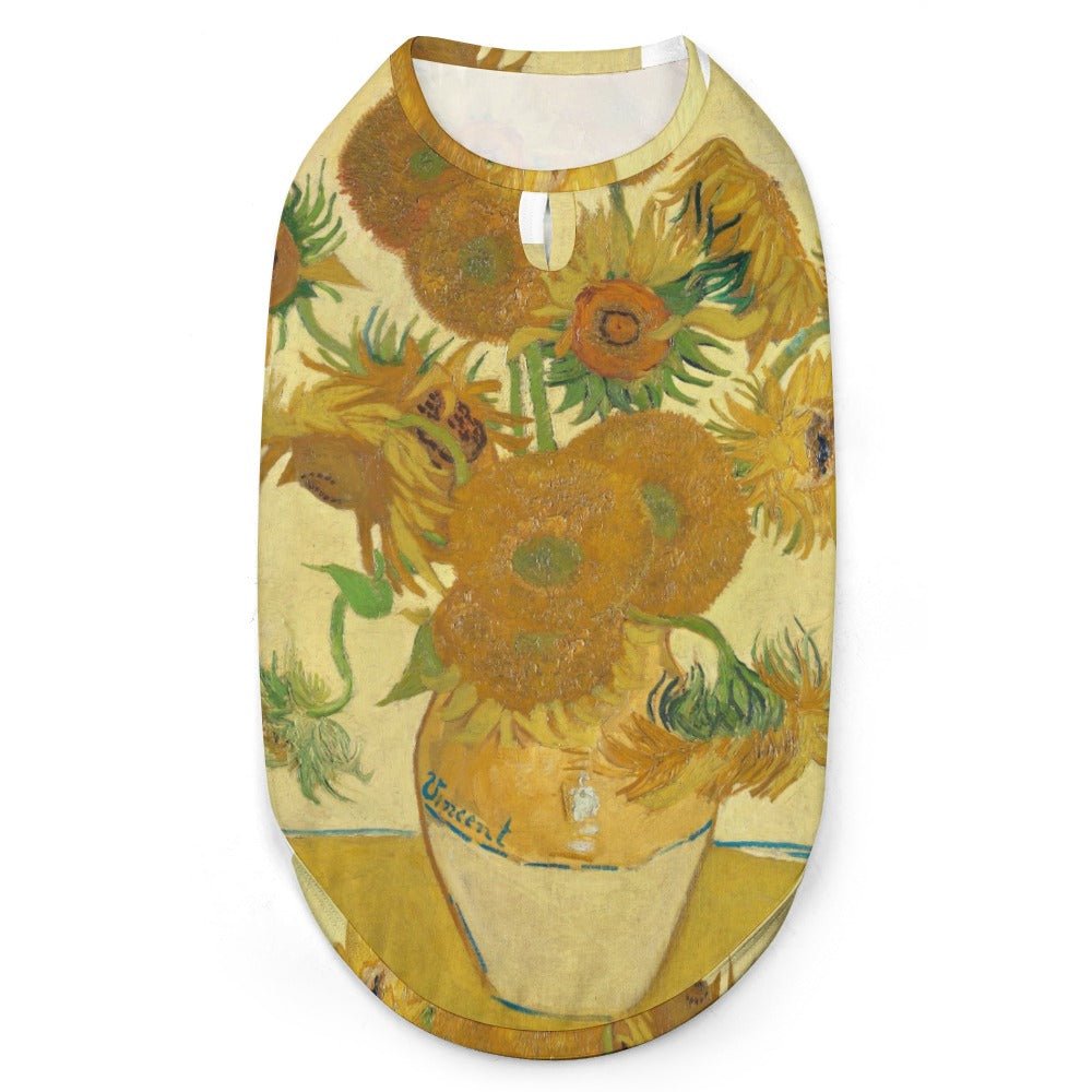 Van Gogh Sunflowers Pet Vest luxury pet product from Southlake Paws