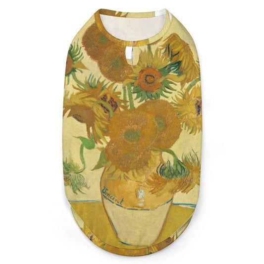 Van Gogh Sunflowers Pet Vest luxury pet product from Southlake Paws