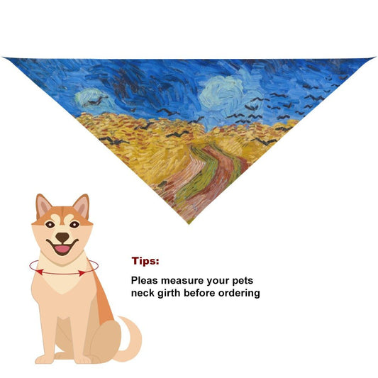 Van Gogh Wheatfield with Crows Pet Scarf