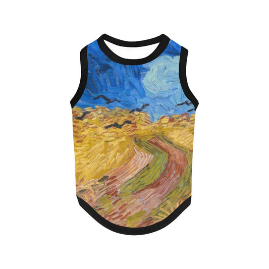 Van Gogh Wheatfield with Crows Tank Top luxury pet product from Southlake Paws