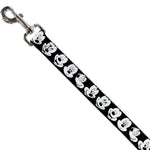 Dog Leash - Mickey Mouse Expressions CLOSE-UP Black/White