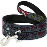 Dog Leash - Live Hard Die Young Gray