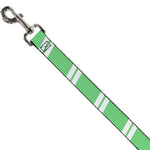 Dog Leash - Hash Mark Stripe Double Green/Silver