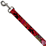 Dog Leash - Mom & Dad CLOSE-UP Red