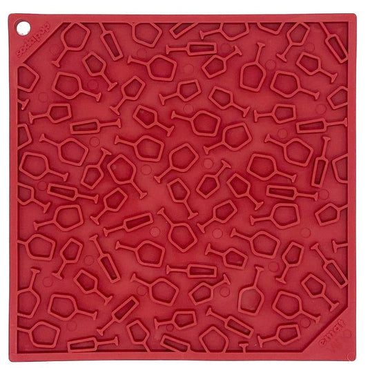 Vino Dog eMat - Enrichment Lick Mat For Dogs and Cats | Wine-Inspired Design| SodaPup