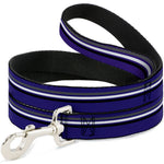 Dog Leash - Racing Stripes Purple/Gray/White/Black
