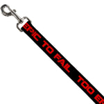 Dog Leash - TOO EPIC TO FAIL Weathered Black/Red
