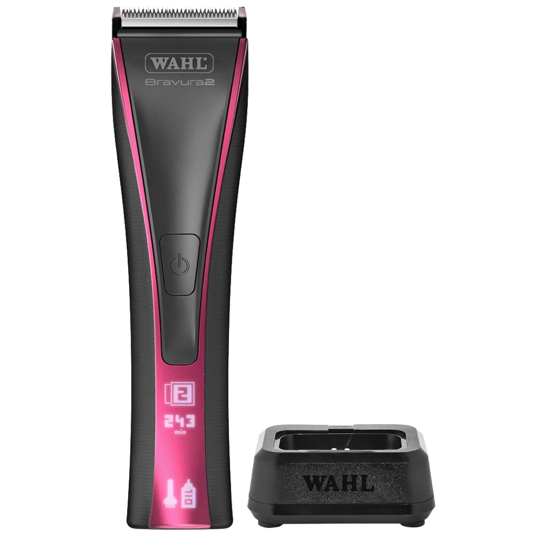 Pet Bravura2 Cordless Clipper Brilliant Rose with Charging Stand by Wahl