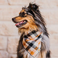 Load image into Gallery viewer, Tobacco Plaid Dog Bandana

