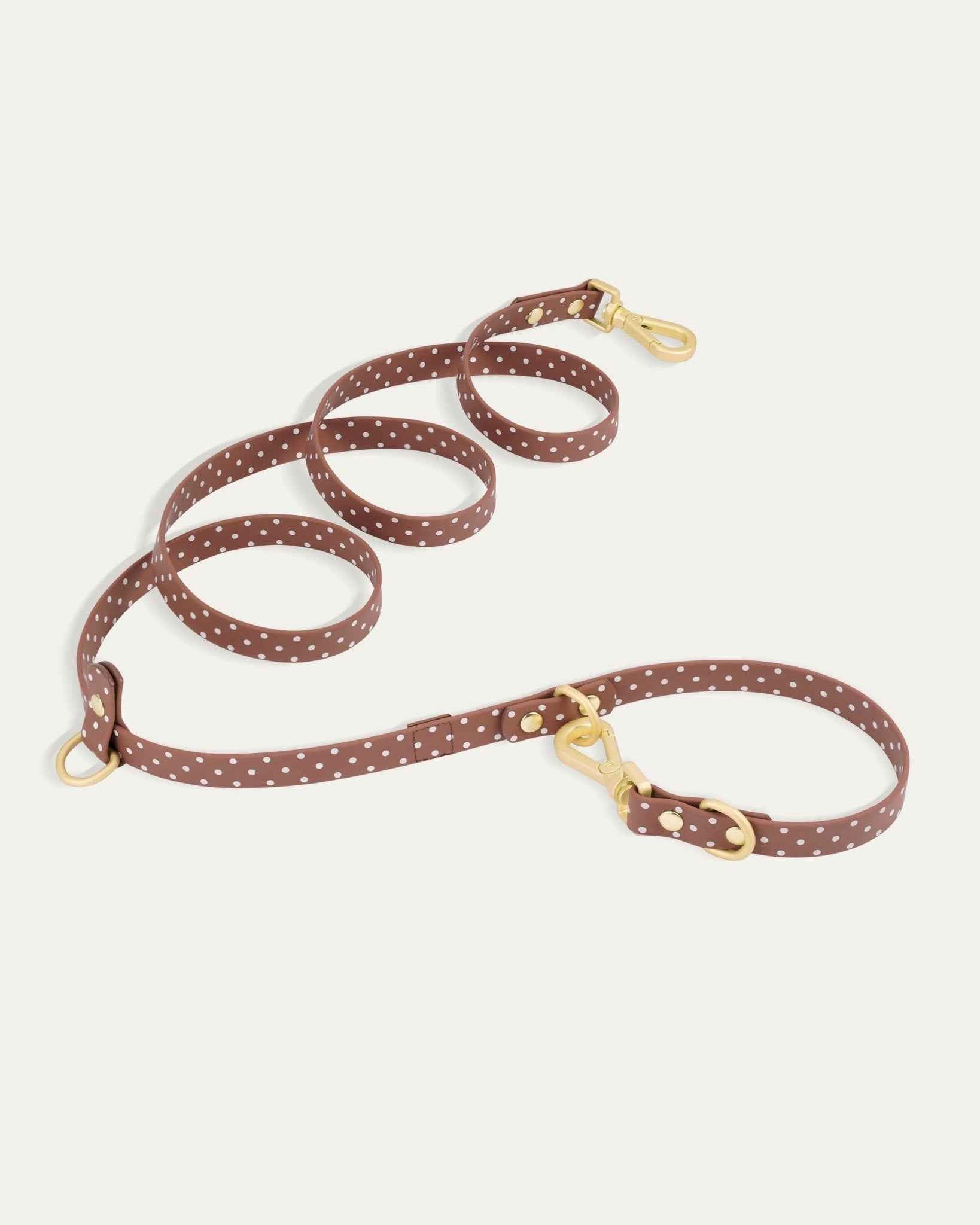 Wander! Multiway Leash - Cocoa Polka Dot