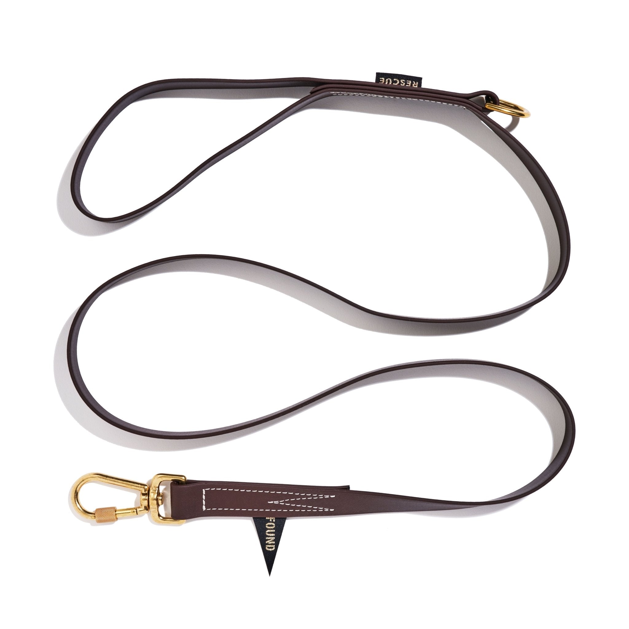 Standard 5ft Leads Premium Water Resistant Standard 5ft Leash, Brown | Found My Animal