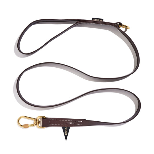 Standard 5ft Leads Premium Water Resistant Standard 5ft Leash, Brown | Found My Animal