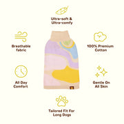 Wavy Knitted Dog Sweater 