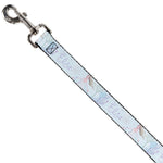 Dog Leash - Frozen Elsa Snowflake Pose with Trees and Script Blues/Purples