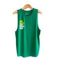 Load image into Gallery viewer, Green women's relaxed tank top featuring the text "LIFE GOAL: SAVE EVERY DOG," made in the USA by Southlake Paws.
