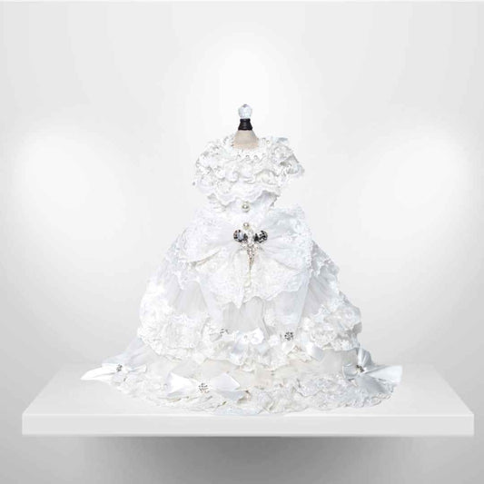 Hello Doggie Wedding Faux Fur Dress