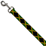 Dog Leash - Jamaica Flags Vintage Black