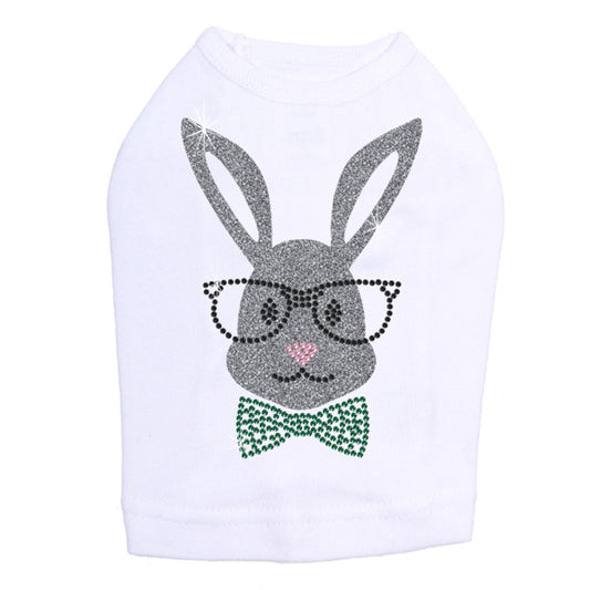 Bunny with Glasses and Bow Tie - Dog Tank alternate view