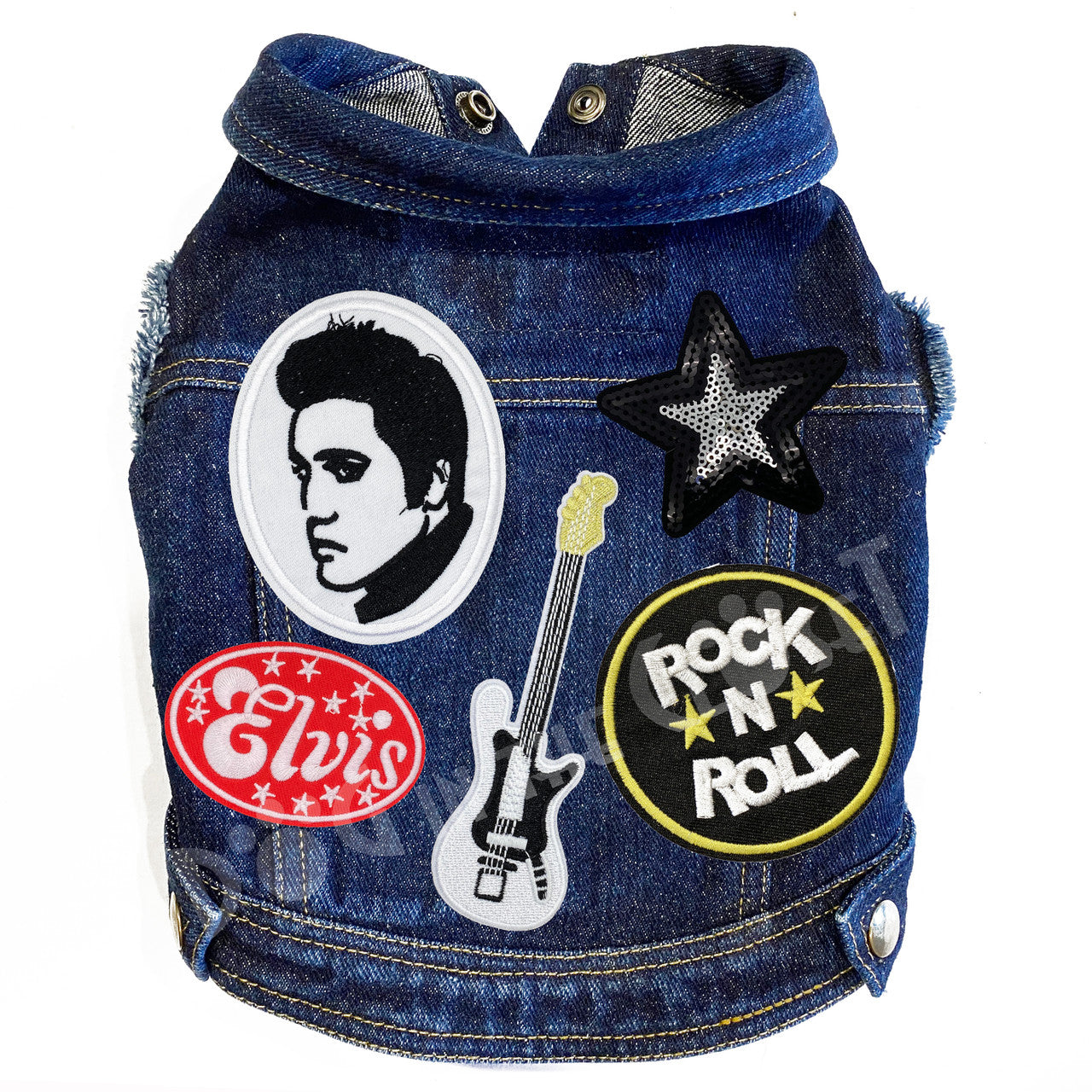 Elvis Denim Dog Jacket for dogs
