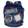 Load image into Gallery viewer, Rock Star (Grateful Dead) Skeletons from the Closet Denim Dog Jacket alternate view
