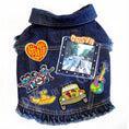 Load image into Gallery viewer, Rock Star (The Beatles) Abbey Lane (Large) Denim Dog Jacket alternate view
