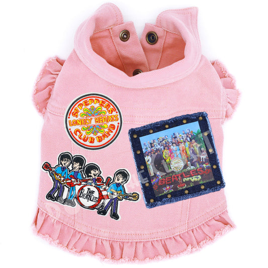 Rock Star (The Beatles) Sgt. Pepper Denim Dog Jacket for dogs