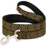 Dog Leash - Square Target Gold/Black