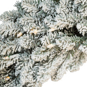 Kurt Adler 24-Inch Battery-Operated Warm White LED Vail Pine Wreath