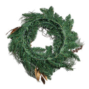 Kurt Adler 24-Inch Unlit Copper and Silver Balls Green Wreath