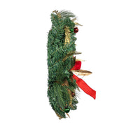 Kurt Adler 24-Inch Unlit Gold, Red and Green Ribbon Wreath