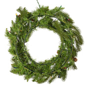Kurt Adler 24-Inch Pre-Lit Multi-Colored Incandescent Pinecone Wreath